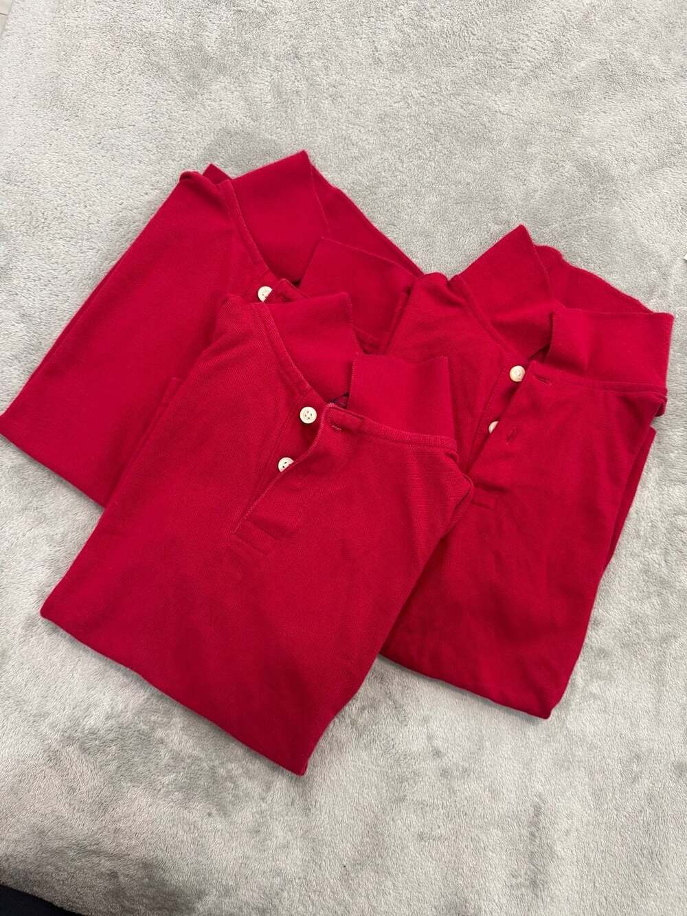 The Children's Place Boys Red Pique Polo Shirt Size M 7/8